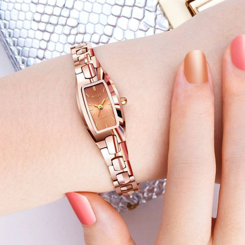 Simple Rectangular  Steel Quartz Women Watch-JW01055-Veeddydropshipping