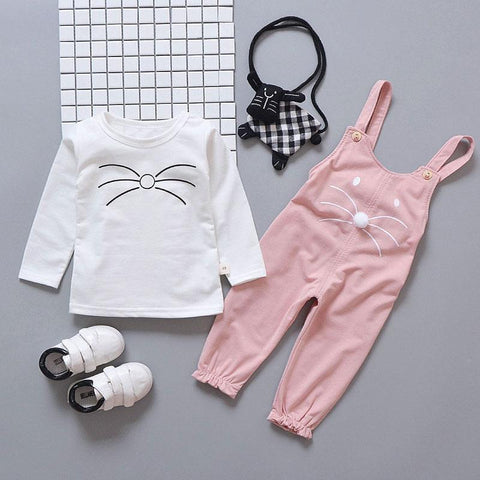 Spring newborn baby girls clothes sets fashion suit T-shirt + pants-TB00730-Veeddydropshipping