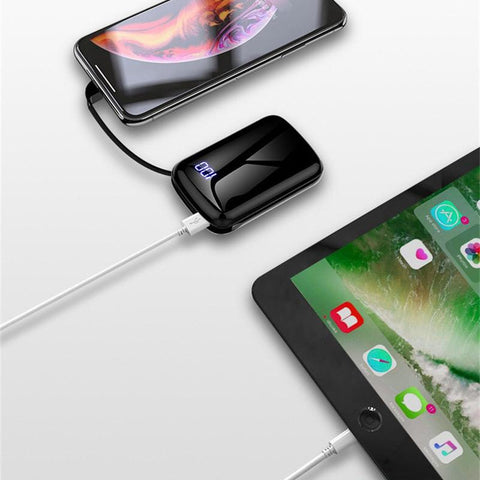 80000mAh Mini Mobile Power Bank Built-in Charging Cable One-way Charger Pocket-sized-PA00487-Veeddydropshipping