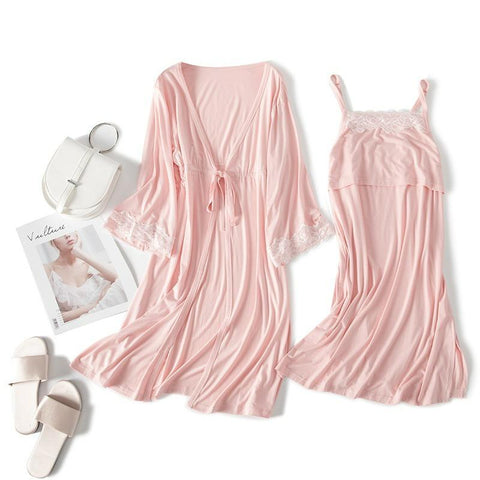2pcs/Set Pregnant Woman Sleepwear Nursing Pregnancy Pajamas Sling-TB00593-Veeddydropshipping