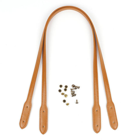 Leather Handle Lady Shoulder Bag Plain Weave Handle Strap Band-BS00732-Veeddydropshipping