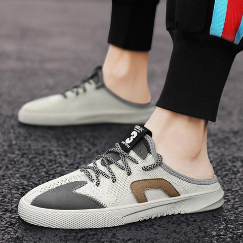Men Half Shoes Slippers Breathable Flying Weaving-BS01579-Veeddydropshipping