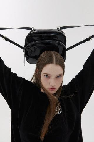 Small Backpack Patent Leather Girls Student Shoulder Bags Cute Solid-BS00068-Veeddydropshipping