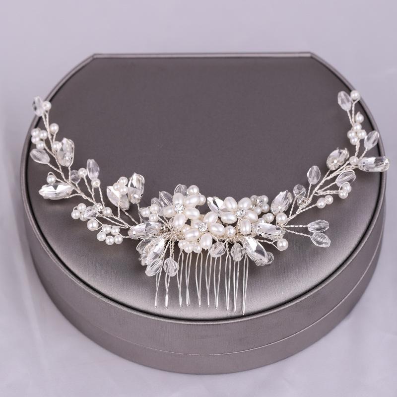 Wedding Hair Comb Pearl Hair Pins and Clips for Women  -JW00473-Veeddydropshipping