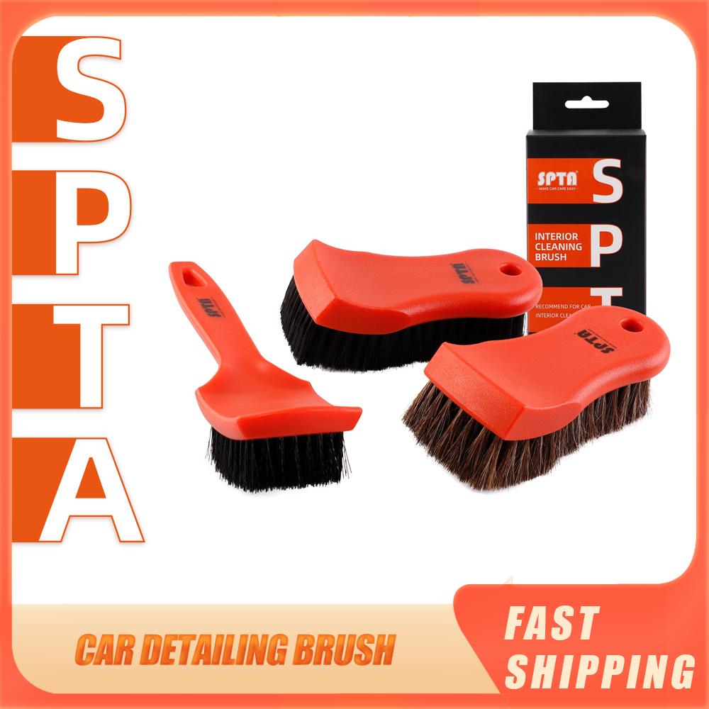 SPTA 3Pcs Car Detailing Brush Kit Car Interior Brush Auto Tire Rim-AM00497-Veeddydropshipping