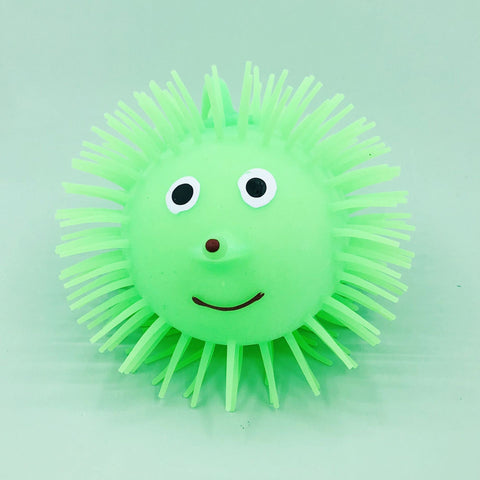 Glowing Fluffy Ball Squeeze Smiley Face Elastic Flash Vent Ball-TB01537-Veeddydropshipping
