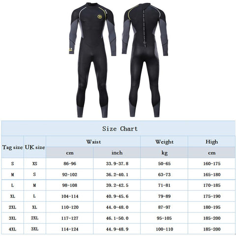 Long Wetsuit SBR Neoprene Material Warm Fleece Lining Outdoor Swimming -OS00008-Veeddydropshipping