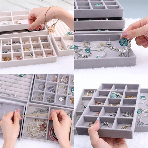 Jewelry Box Organizer DIY Display Tray Portable Storage -JW01723-Veeddydropshipping
