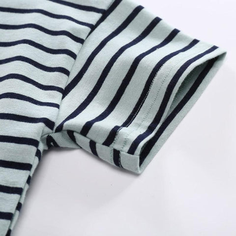 High quality 2022 kids T-shirt Summer boys girls stripe Print 100% Cotton-TB00970-Veeddydropshipping