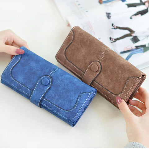 Wallet Women Matte Leather Lady Purse High Quality Female-BS00196-Veeddydropshipping