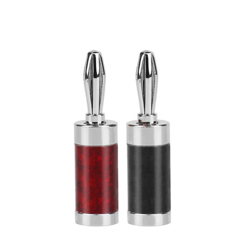 8.0mm Banana Plug Connectors Male Audio Adapter For Speaker Screw Rhodium -CE00218-Veeddydropshipping