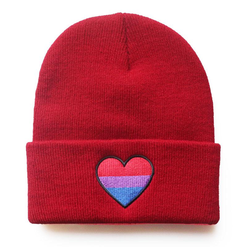 Embroidery Knitted Hat Winter Autumn Pride Beanie-Veeddydropshipping