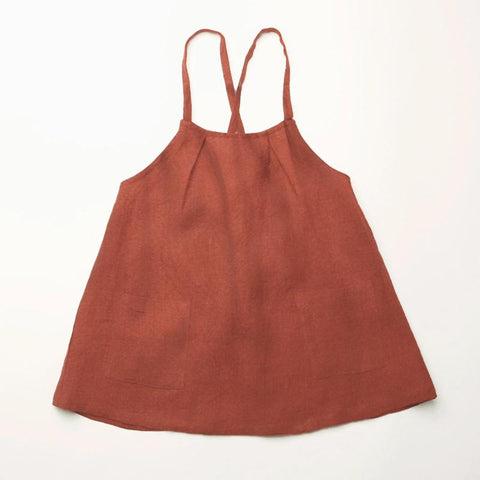Girl&#39;s Simple Pinafore Shaped Linen Dress Summer New Baby Girl-TB00886-Veeddydropshipping