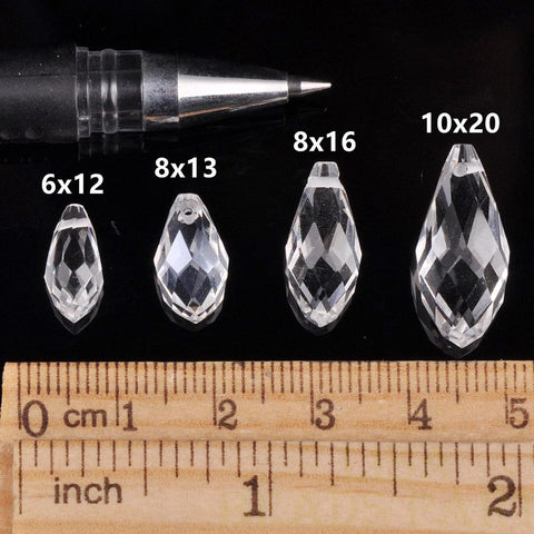 Faceted Crystal Glass Pendant Drops Loose Beads for Making DIY-JW01516-Veeddydropshipping