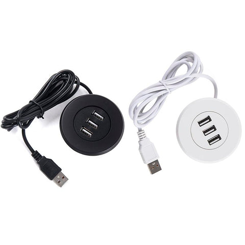 150cm Grommet Hole In-Desk Mounting 3 Ports USB 2.0 Hub For Laptop PC Computer-CE00148-Veeddydropshipping