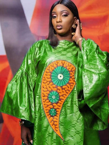 African Bazin Riche Dresses For Women-WF01667-Veeddydropshipping