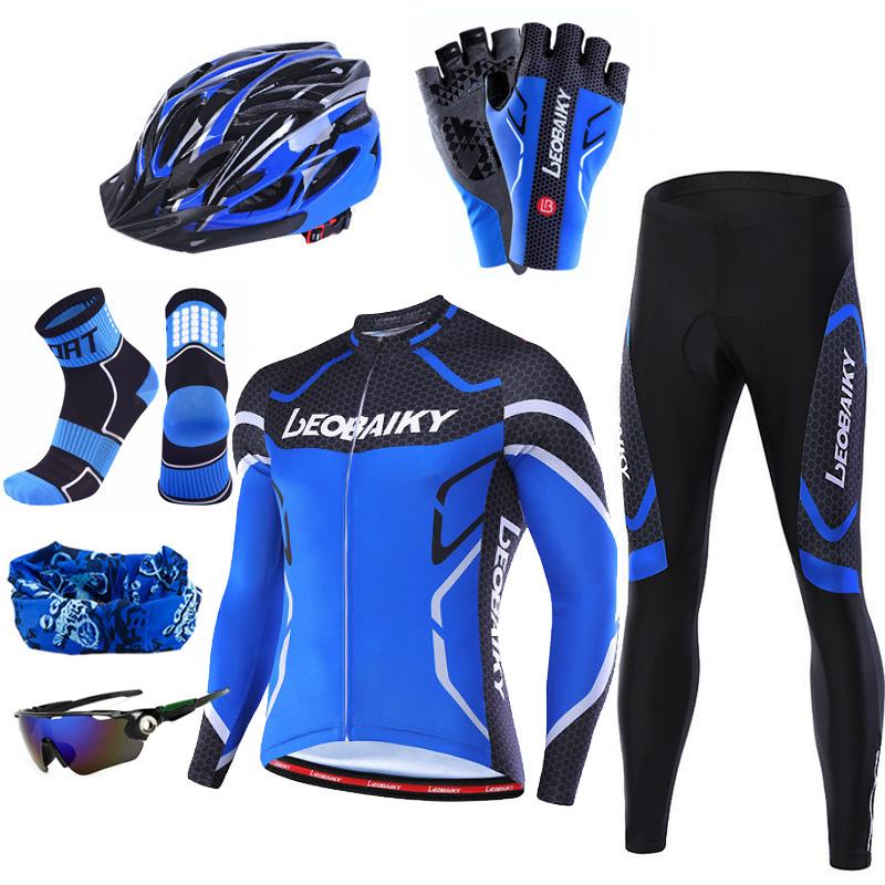 High Quality Pro Bicycle Jersey Long Sleeves Set Men Bike Clothing Mtb Cycle Wear -OS00974-Veeddydropshipping