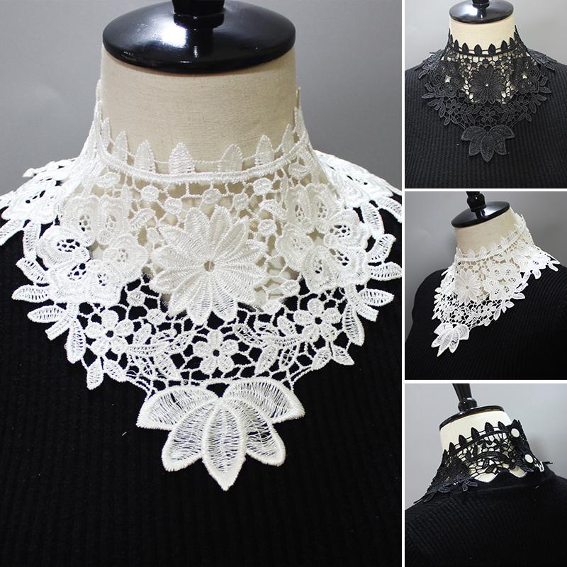 Lace Hollow Shirt Fake Collar Ladies-WF01226-Veeddydropshipping