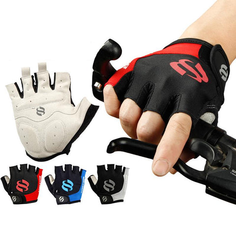 1Pair Gel Half Finger Cycling Gloves Anti-Slip Anti-Sweat Bicycle Gloves Anti-OS01212-Veeddydropshipping
