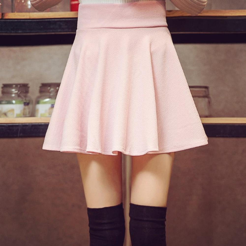 Women Candy colors stretch Mini Skirt-WF00463-Veeddydropshipping