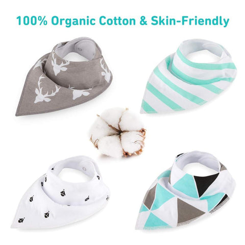 Baby Bibs,8 Packs Baby Bandana Drool Bibs, Unisex Stylish Design-TB00449-Veeddydropshipping