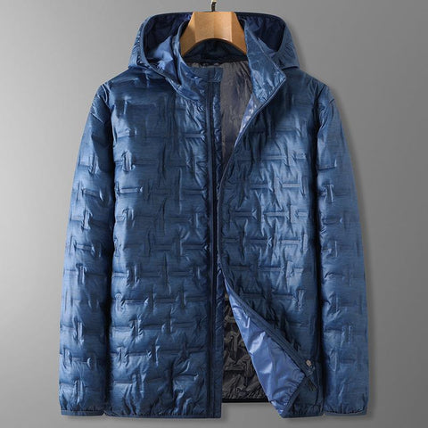 Lightweight Hat Detachable Grey Duck Down Jacket Top-MF01267-Veeddydropshipping