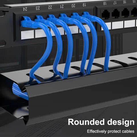 19 Inch Cabinet Cable Management Frame 24 Port Stalls 1U Network Rack 12 Slot Metal Network-PA00849-Veeddydropshipping