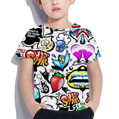 Hot Sale Creative Casual Loose Boys&#39; Short Sleeve Disney Mickey -TB01136-Veeddydropshipping