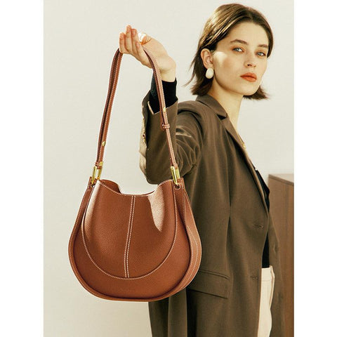 capacity cowhide Genuine leather Crossbody bags for women-BS00161-Veeddydropshipping