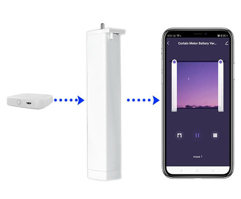 Google Assistant Electric Tuya Zigbee Curtain Motor Battery Smart Home-TI01081-Veeddydropshipping