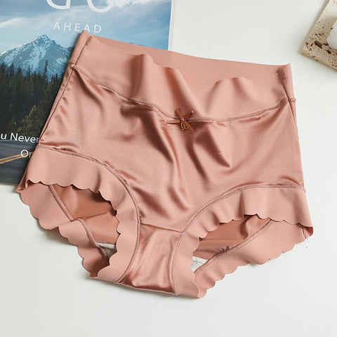 Women Ice Silk Satin Briefs Seamless Underwear-WF00785-Veeddydropshipping