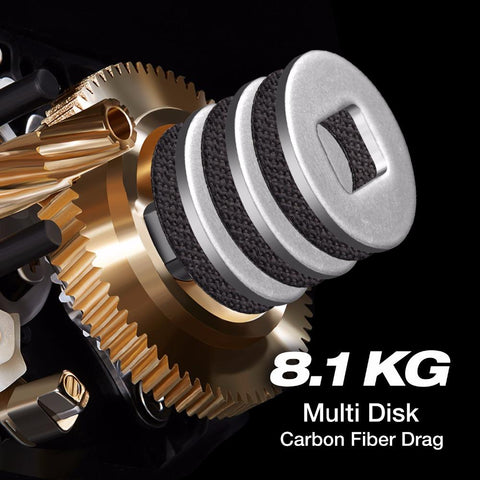 Torrent Fishing Reel 8.1kg Carbon Drag 7.1:1 5.3:1 Gear Ratio 6 Bearings Magnetic Brake -OS00434-Veeddydropshipping