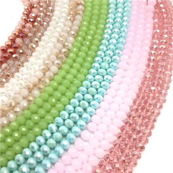Crystal Beads Wheel Faceted Glass Beads for Jewelry Making -JW01486-Veeddydropshipping