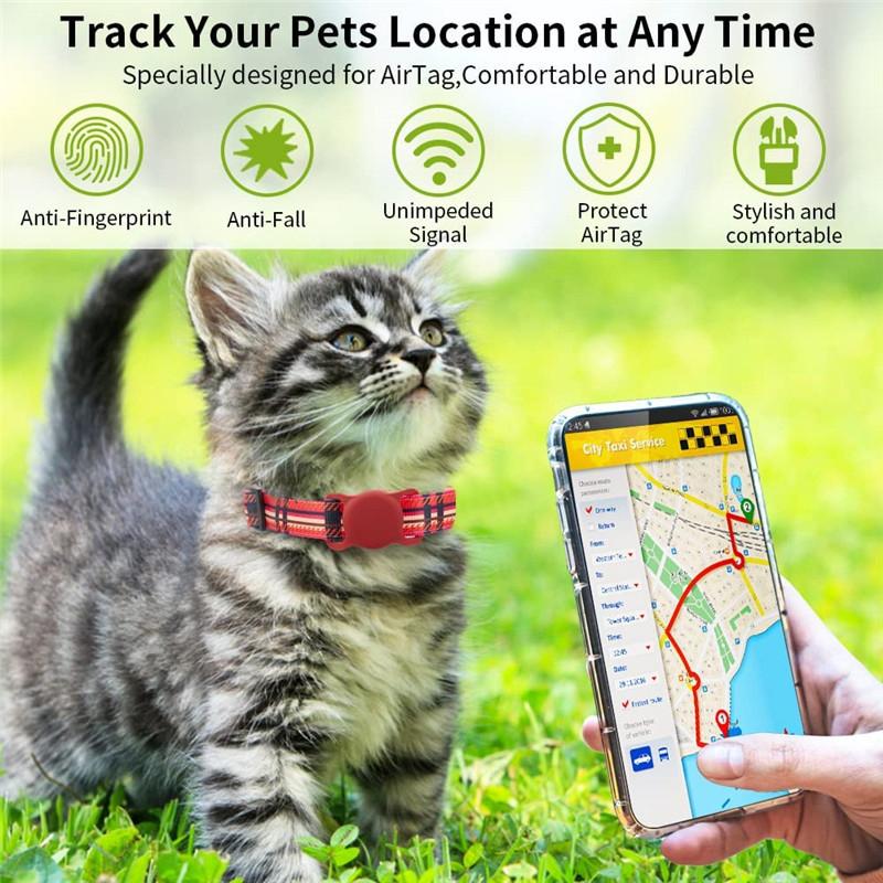 1PC Cat Dog Tracker Pet Collar For Airtag Tracker Dog Cat Collar GPS-AM00637-Veeddydropshipping