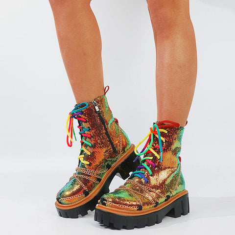 Trendy Fashion Platform Shoes Women&#39;s Boots-BS01015-Veeddydropshipping