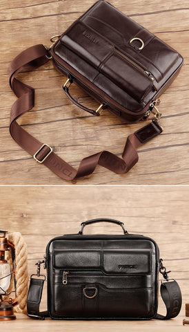 Genuine Leather Bag For Document Men Shoulder Travel-BS00460-Veeddydropshipping