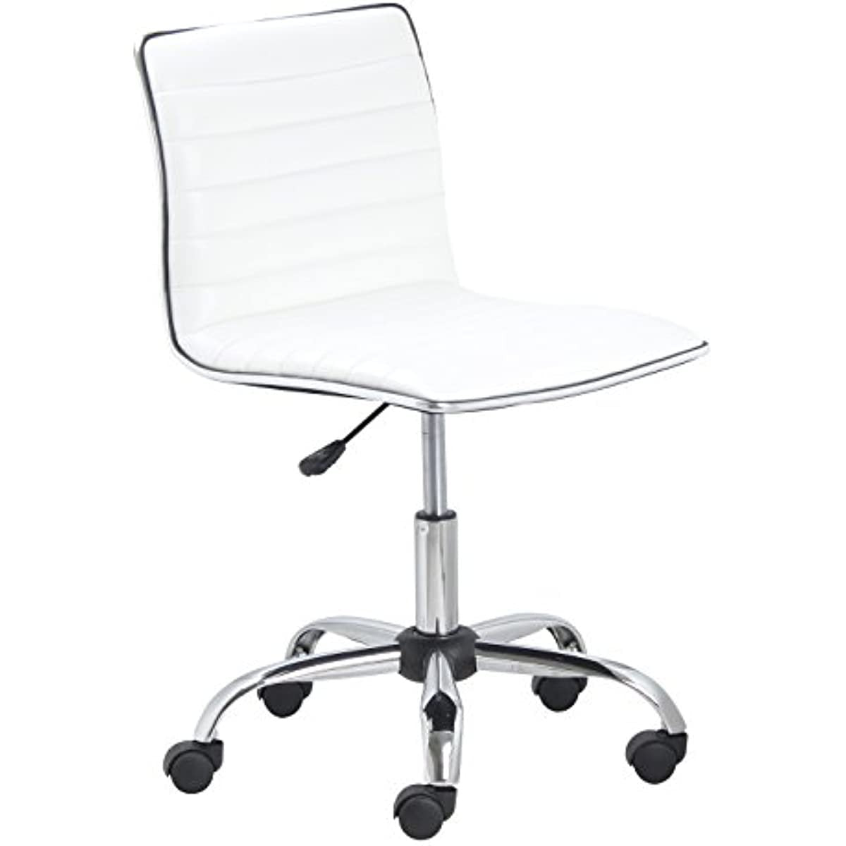 Swivel Mid Back Armless Ribbed Designer Task Chair-HA01734-Veeddydropshipping