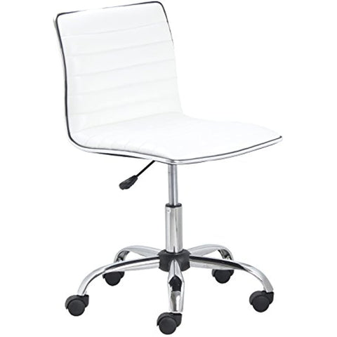 Swivel Mid Back Armless Ribbed Designer Task Chair-HA01734-Veeddydropshipping