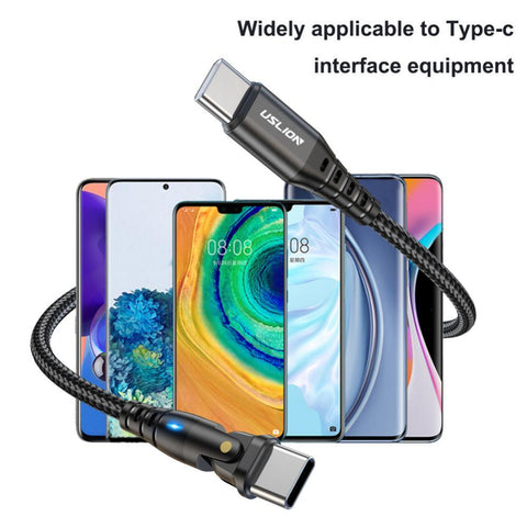 Adjustable Usb-c To Type C Cable 60w Fast Charging Wire Aluminum Fast Charging Phone-PA00019-Veeddydropshipping