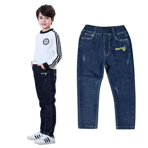 SheeCute Boys Spring Autumn jeans Kids Denim pants casual Fit Stretch Straight-TB01311-Veeddydropshipping