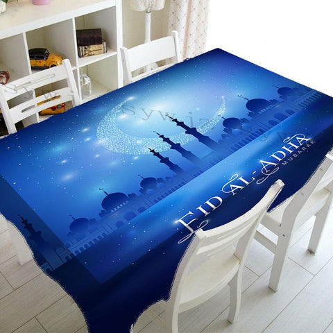Muslim Mosque Ramadan Tablecloth Kitchen Rectangle Tablecloth-HA00410-Veeddydropshipping