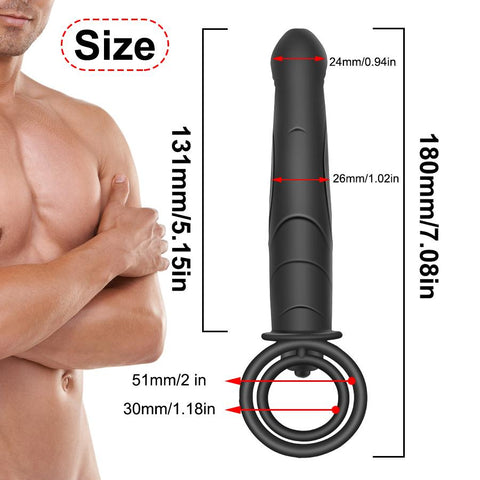 Double Penetration Vibrator Sex Toys For Couples Strapon Dildo Vibrator  Strap On -BH01254-Veeddydropshipping