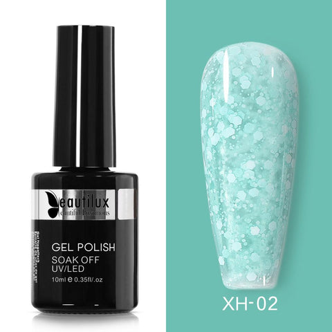 Snow Flake Polish LED Winter Soda White Sequins Nails Art -BH00975-Veeddydropshipping