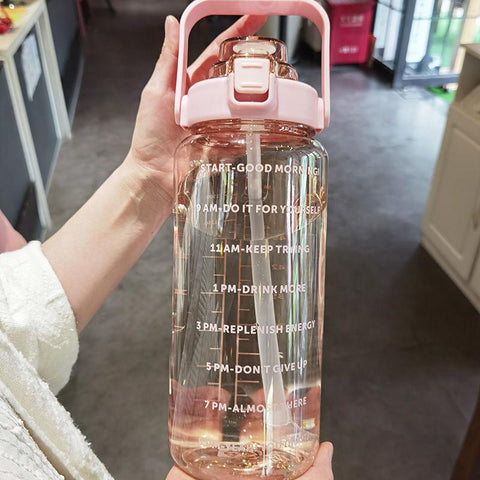 Large capacity plastic straw water cup water bottle-HA01241-Veeddydropshipping