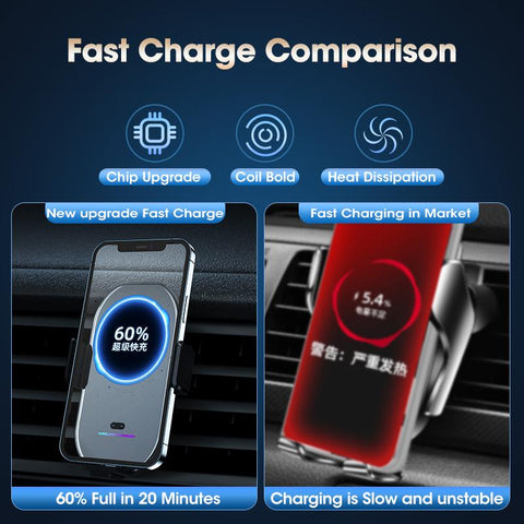 15W Car Wireless Charger Phone Holder Air Vent Magnetic Charger-Veeddydropshipping