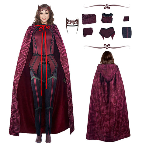 Wanda Vision Scarlet Witch Cosplay Costume-WF01481-Veeddydropshipping