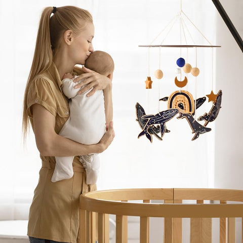 1pc Baby Wooden Bed Bell Ocean Animal Pendant Mobile Rattles-TB00817-Veeddydropshipping