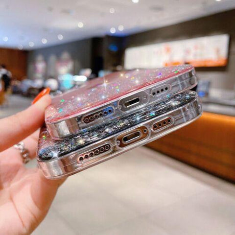 Glitter Shockproof Case for iPhone 14 13 12 11 Pro Max XR XS SE 7 8 PLUS Cover-PA00102+Veeddydropshipping