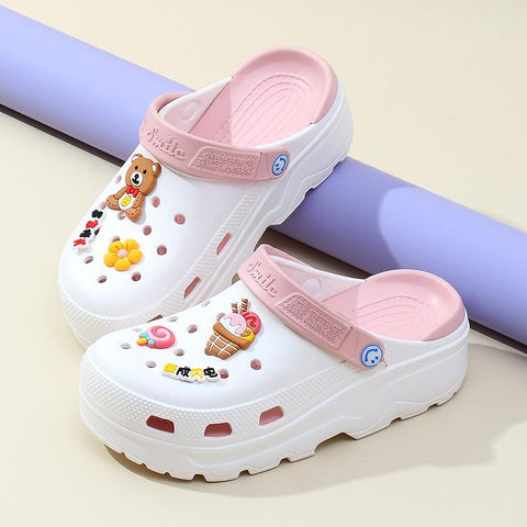 Hole Shoes Beach Sandals Home Shoes New Thick-soled Slippers-BS00843-Veeddydropshipping