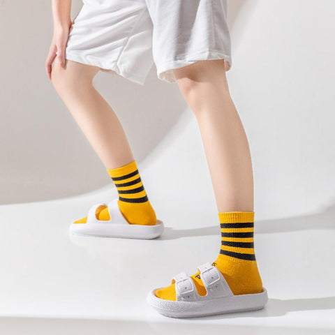 Buckle Fashion Slippers Indoor Slides Bathroom Shoes-BS01253-Veeddydropshipping